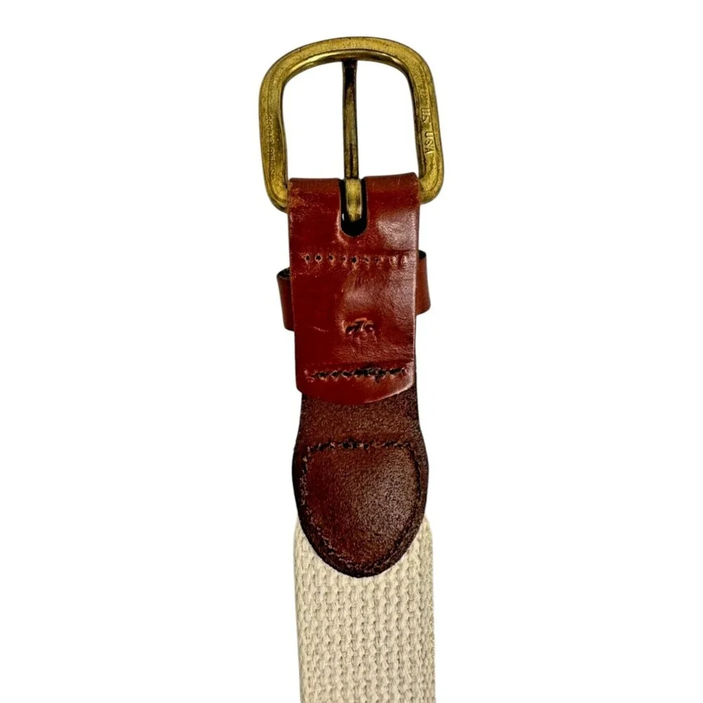 Leather Man Limited Men's Handmade Blue Canvas Golfer Leather Belt Size 38